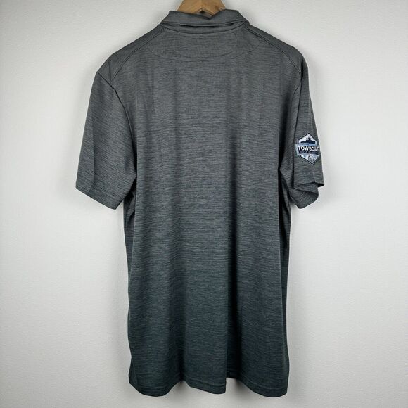 Mens Oakley Short Sleeve Polo Shirt Size XL Geometric Gray Golf Performance - Picture 8 of 8